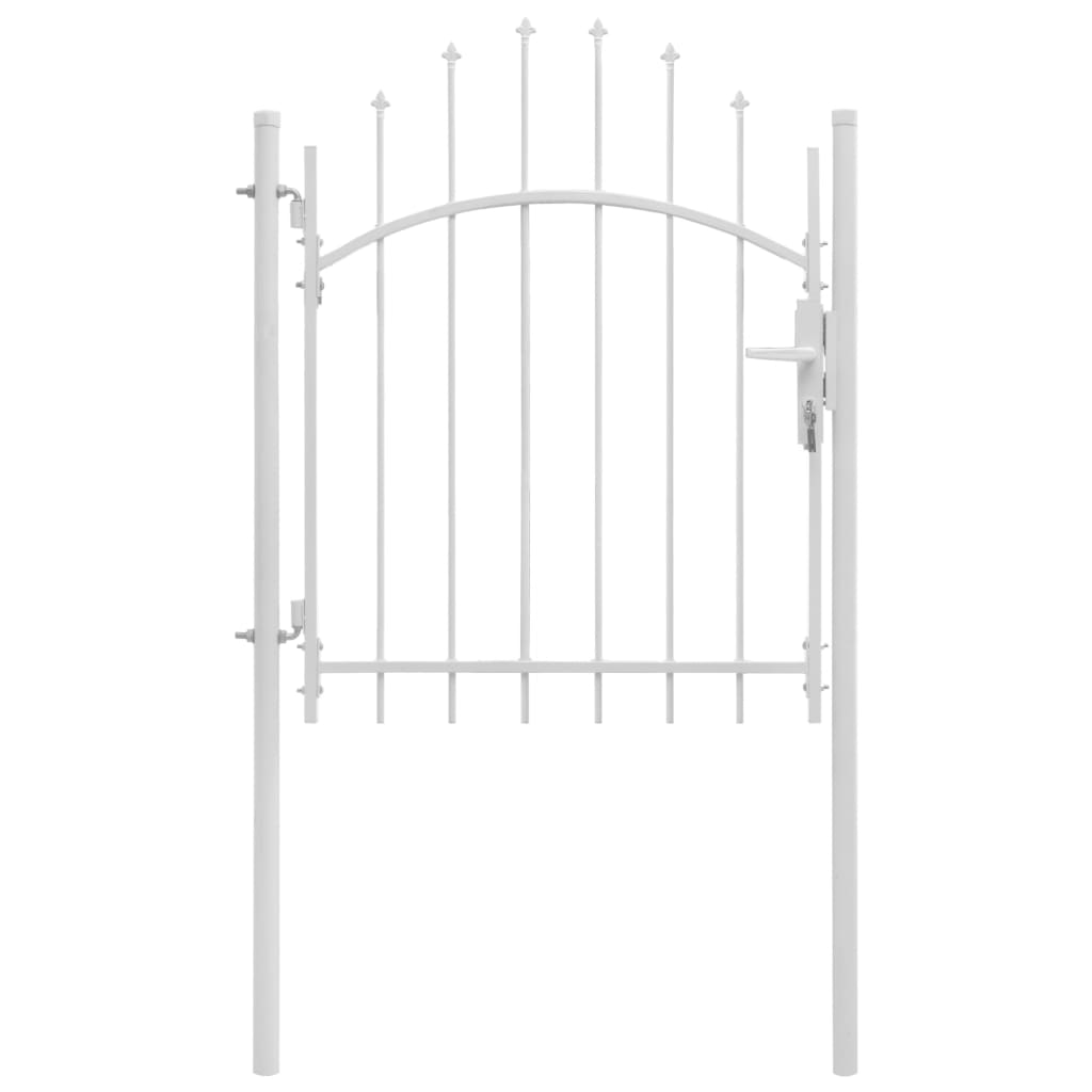 Garden gate steel 1x1.75 m white