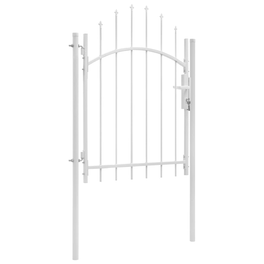 Garden gate steel 1 x 2 m white