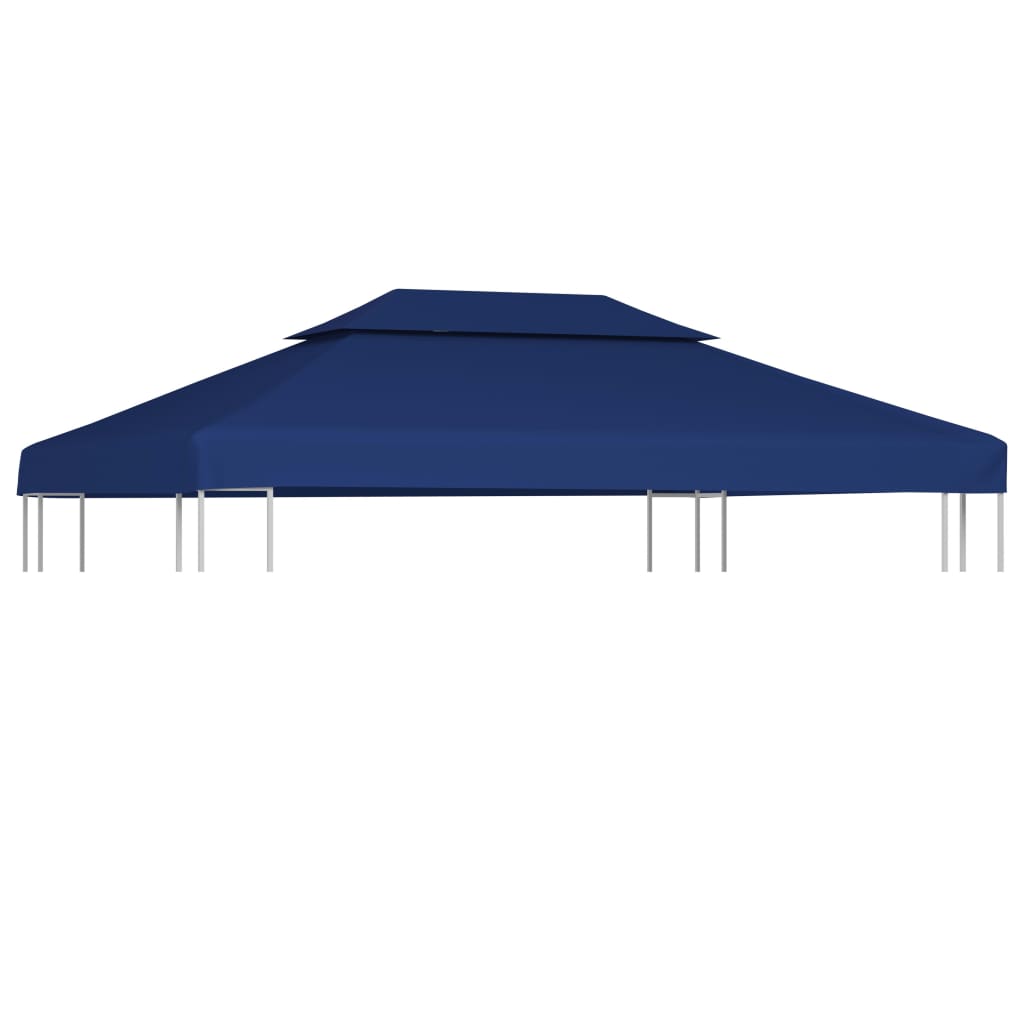 Pavilion roof tarpaulin with chimney flue 310 g/m² 4x3 m blue