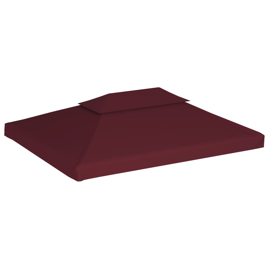 Pavilion roof tarpaulin with chimney exhaust 310 g/m² 4x3 m wine red