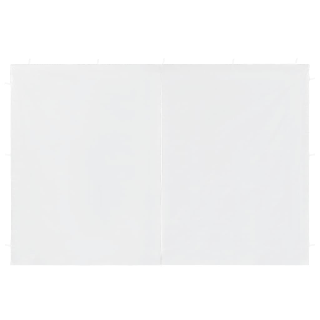 Partyzelt-Seitenwände 2 Stück mit Reißverschluss PE Weiß
