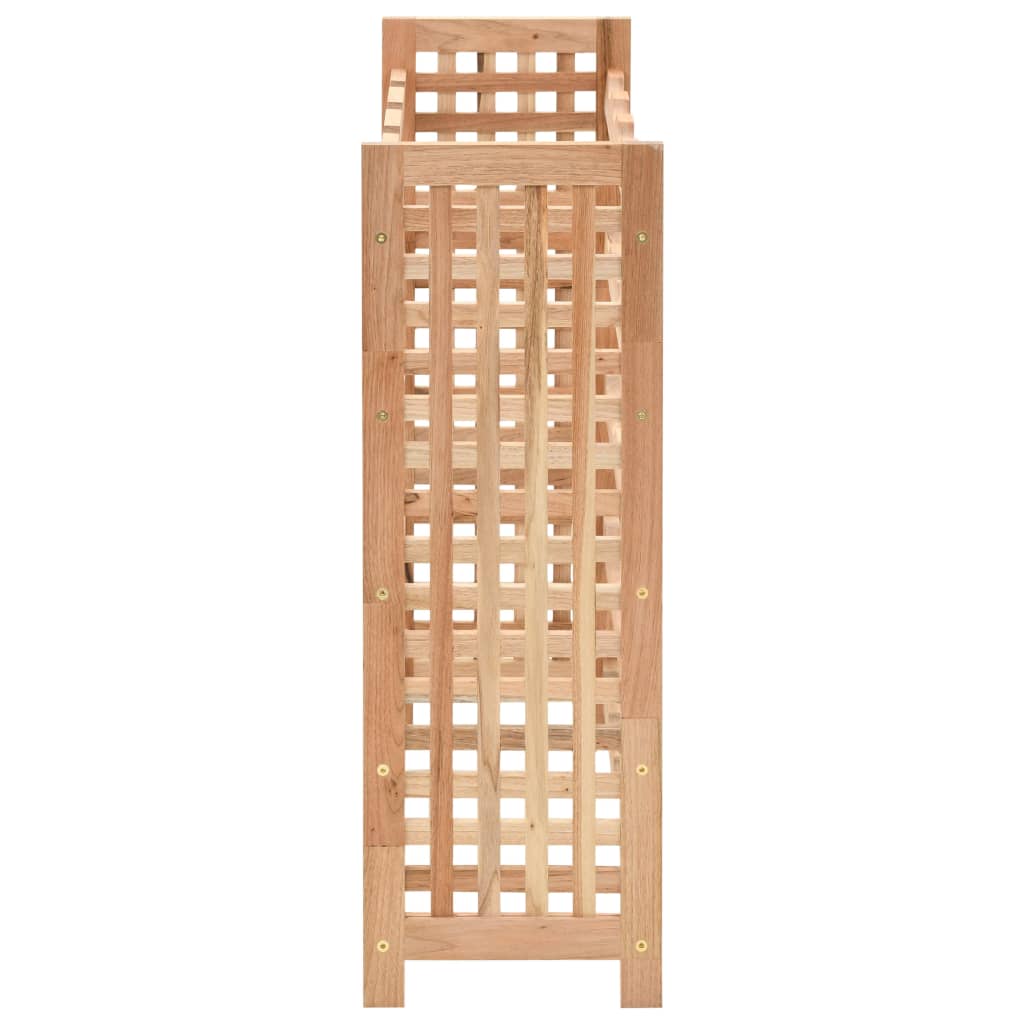Wine rack for 25 bottles made of solid walnut wood 63x25x73 cm