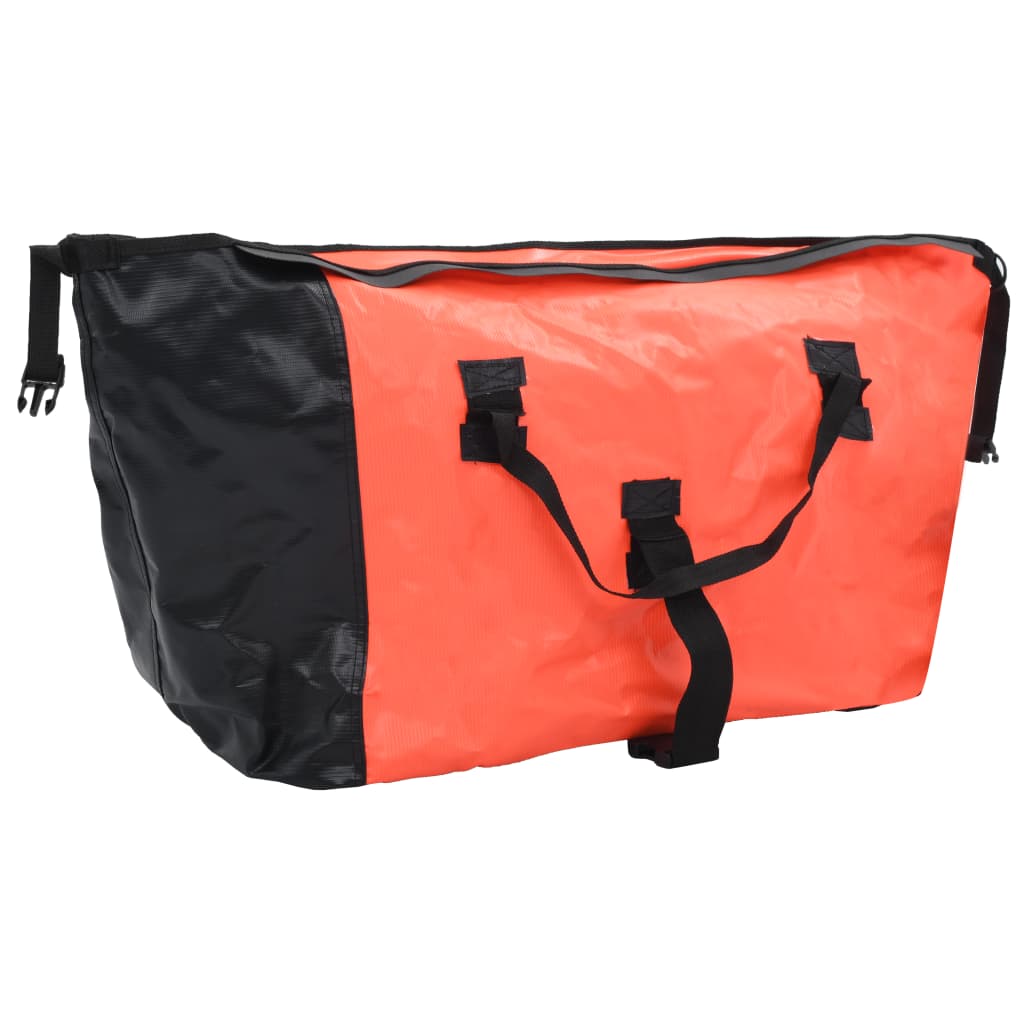 Luggage bike trailer with bag orange and black