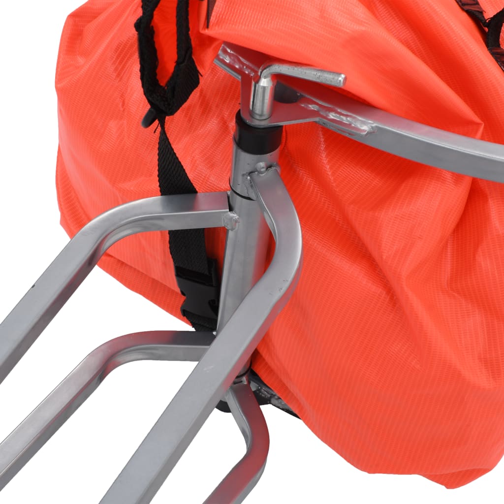 Luggage bike trailer with bag orange and black