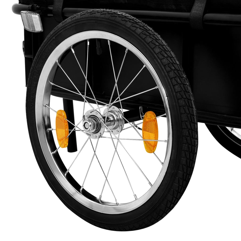 Bicycle trailer/handcart 155x60x83 cm steel black