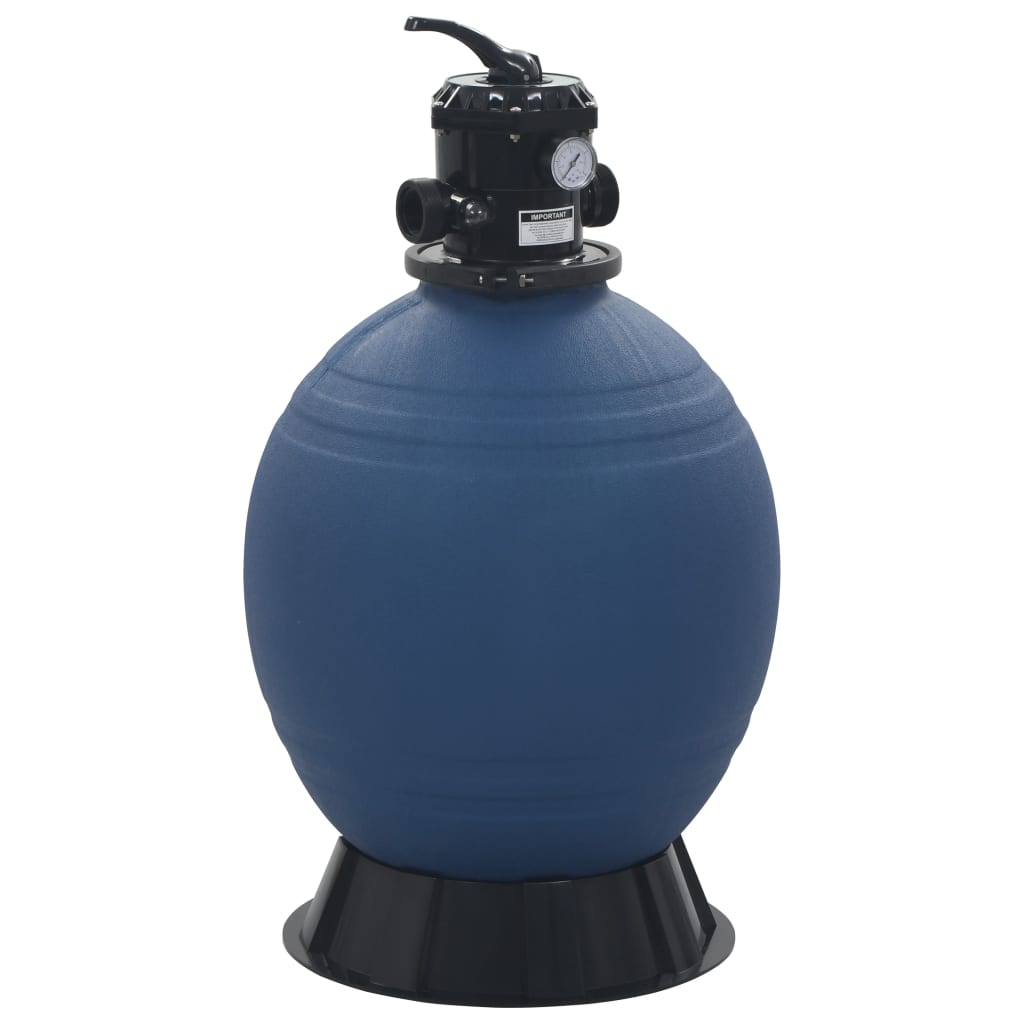 Pool sand filter with 6-way valve filter kettle blue 560 mm