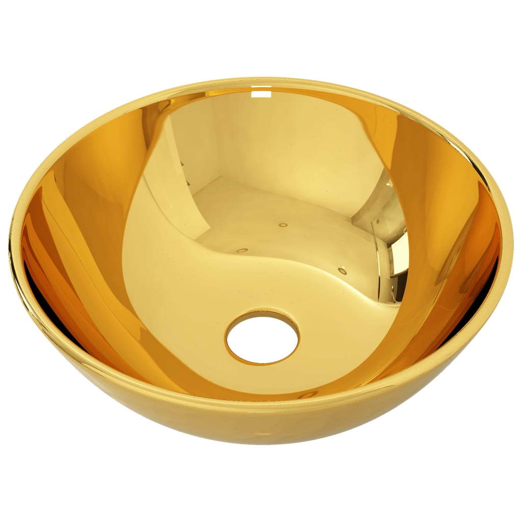 Washbasin 28 x 10 cm Ceramic Golden