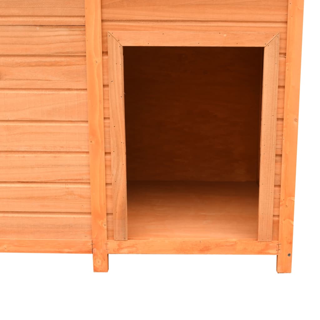 Dog kennel pine wood &amp; fir wood 120x77x86 cm