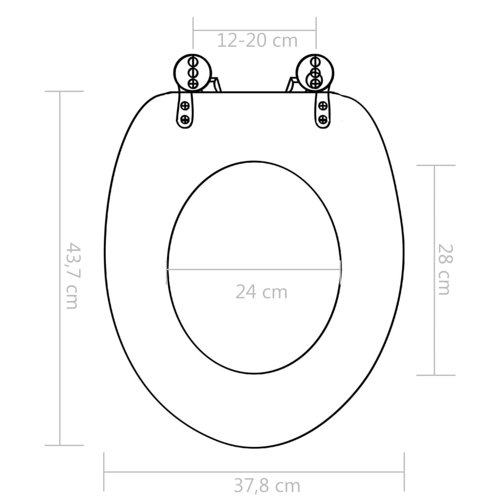 Toilet seat with soft close lid MDF shell design