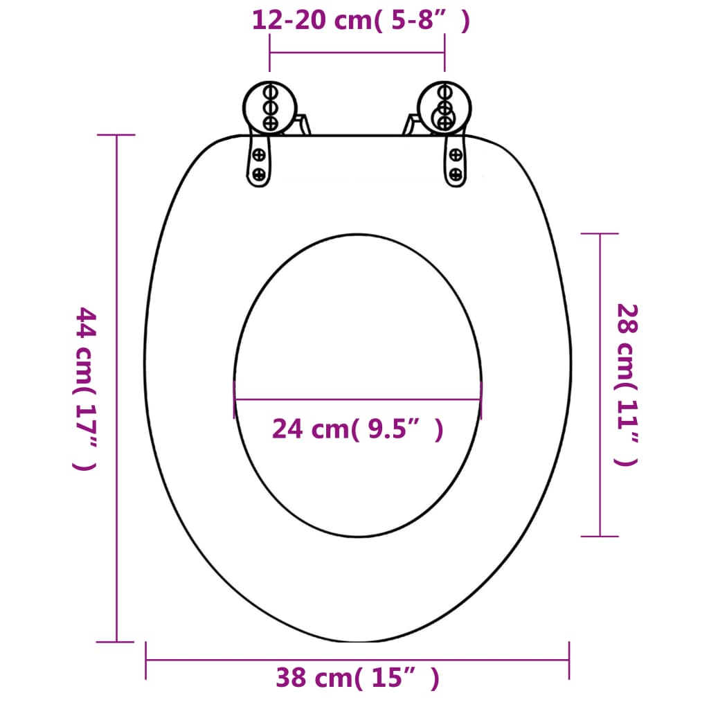 Toilettensitz mit Soft-Close-Deckel MDF Seestern-Design