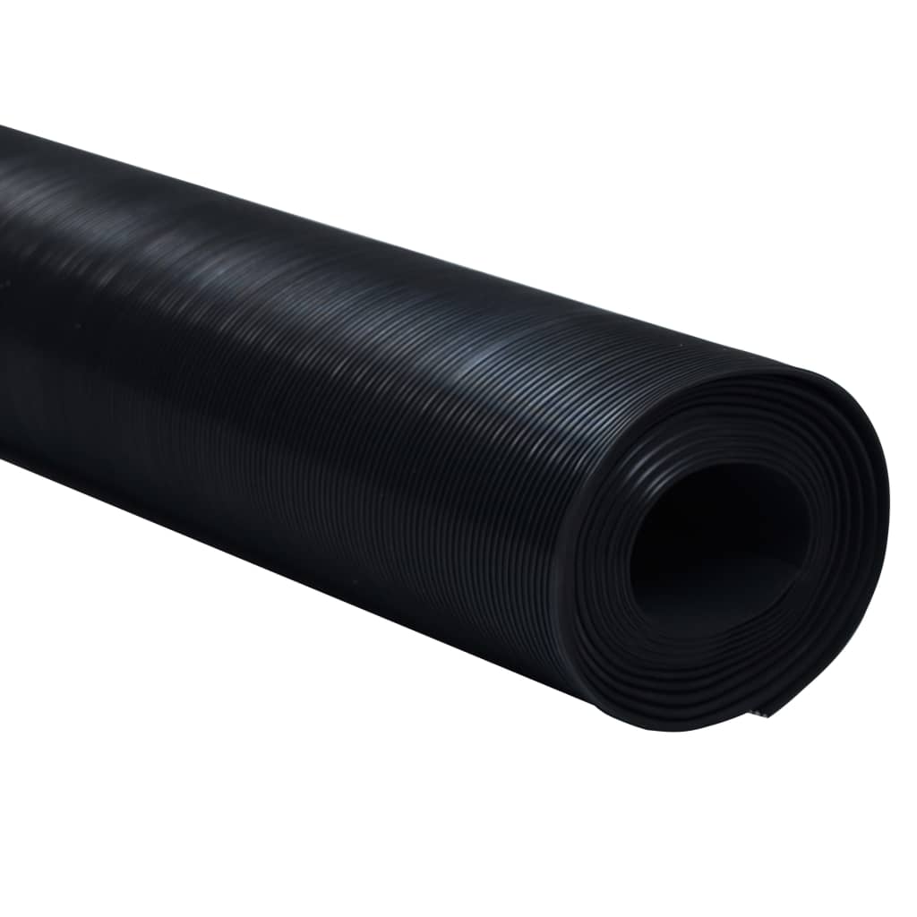 Floor mat non-slip rubber 1.5x4 m 3 mm fine ribs