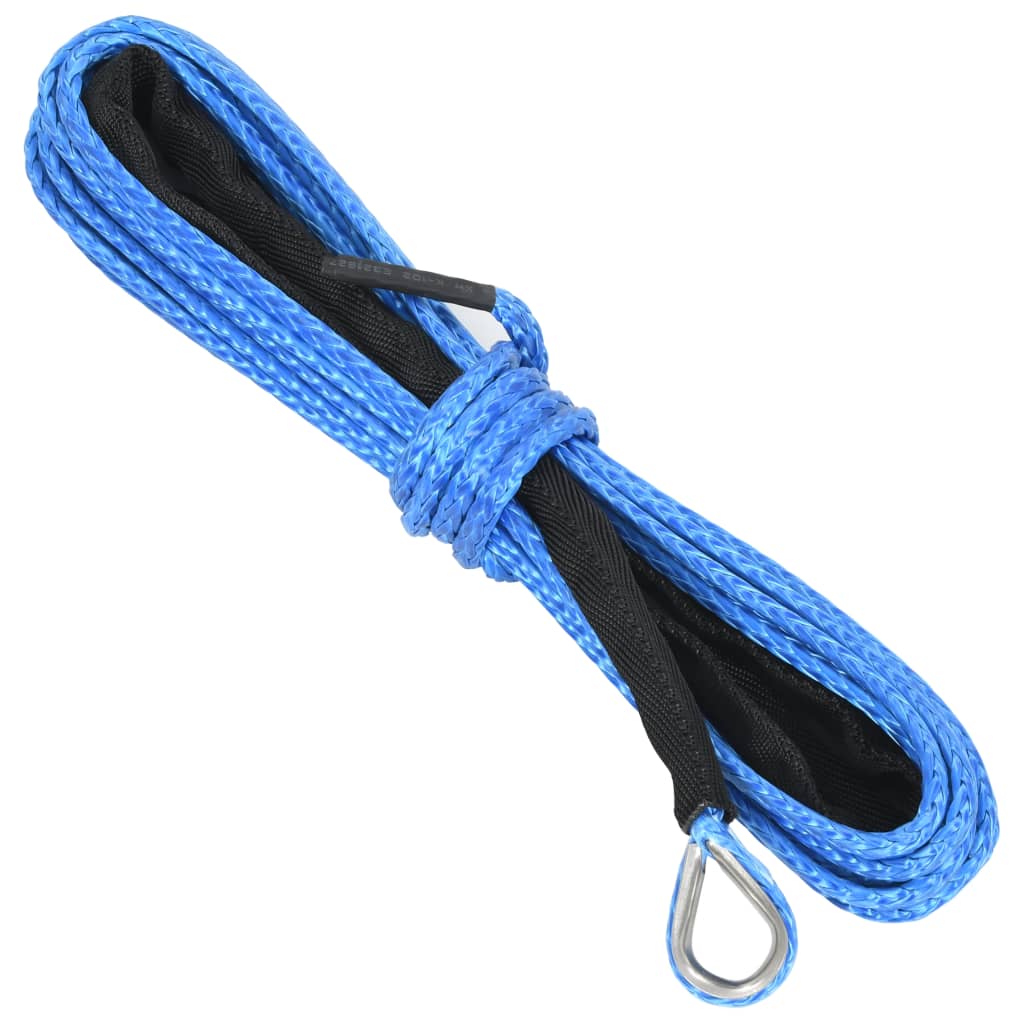 Winch rope blue 5 mm x 9 m
