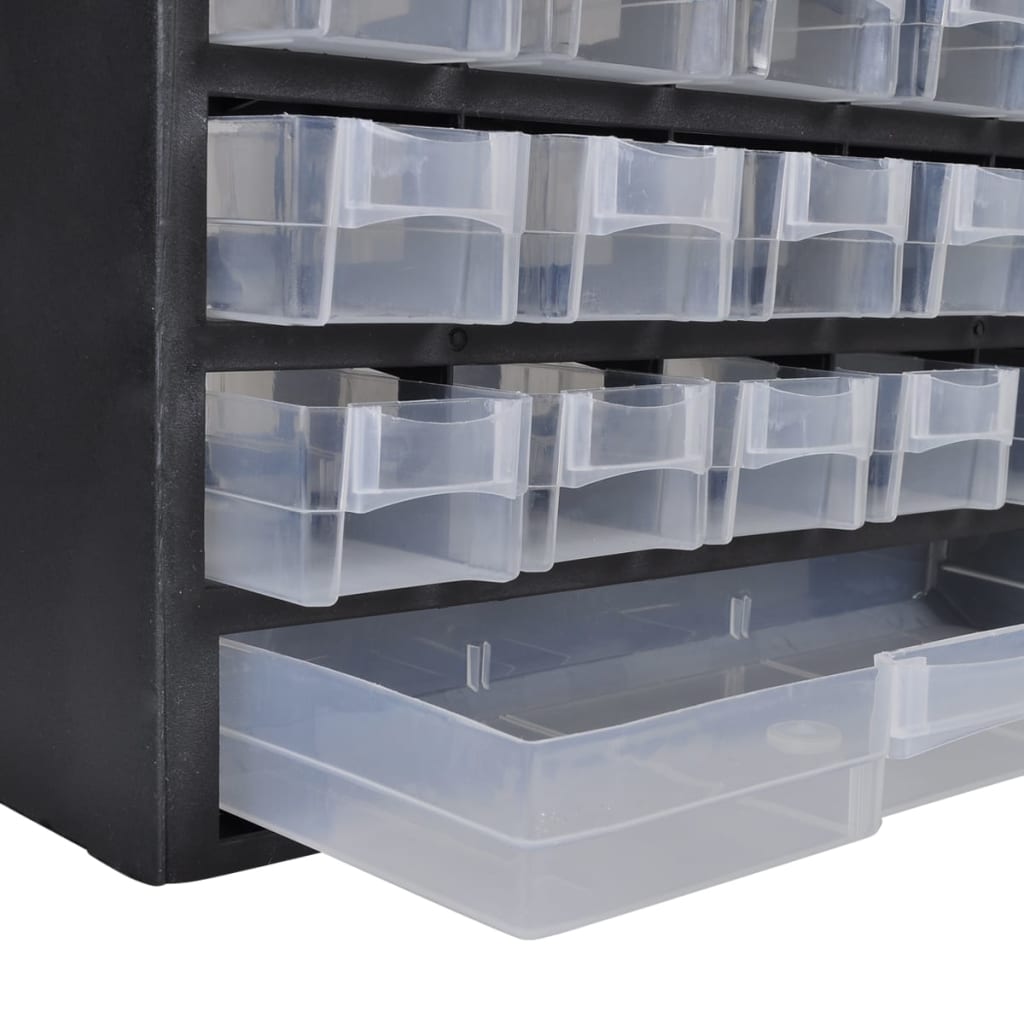 Assortment box with 41 compartments 2 pieces plastic