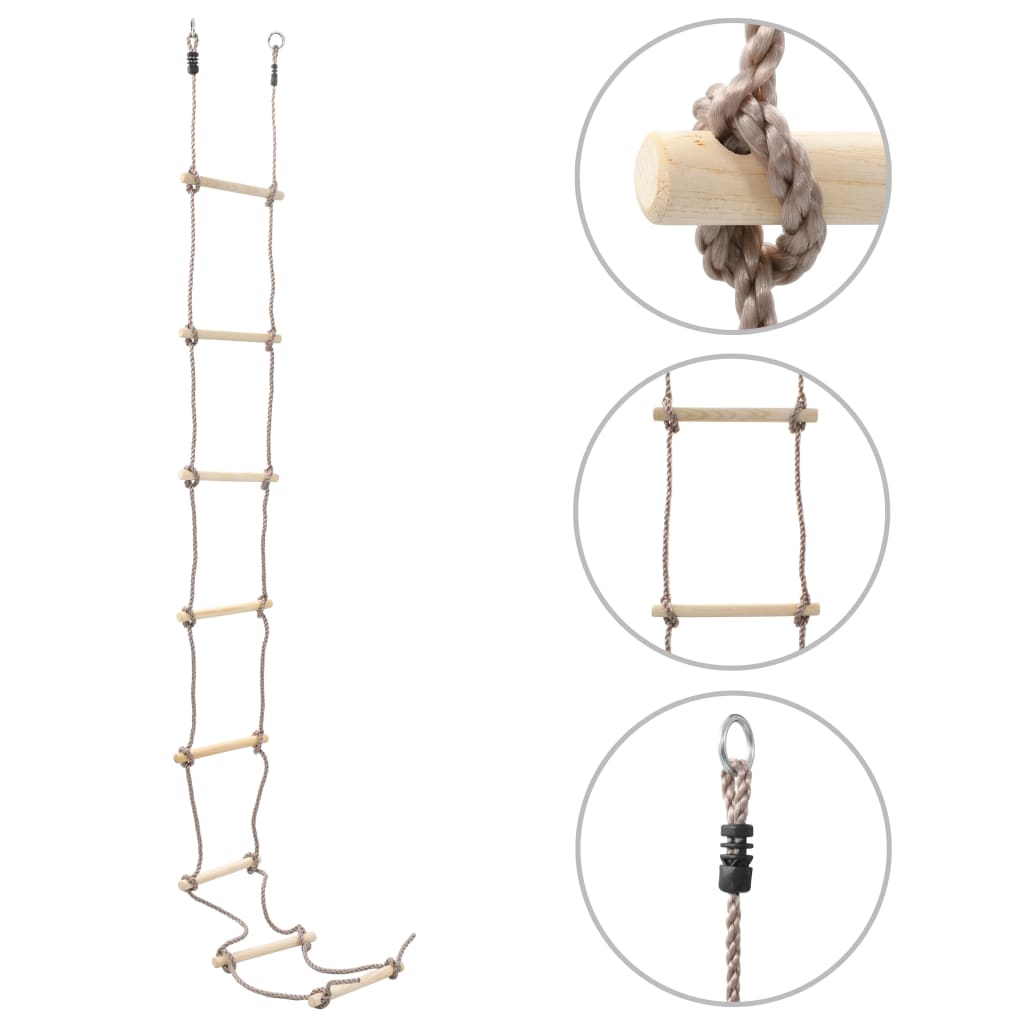 Children's rope ladder 290 cm wood