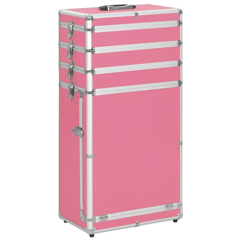 Cosmetic case aluminum pink