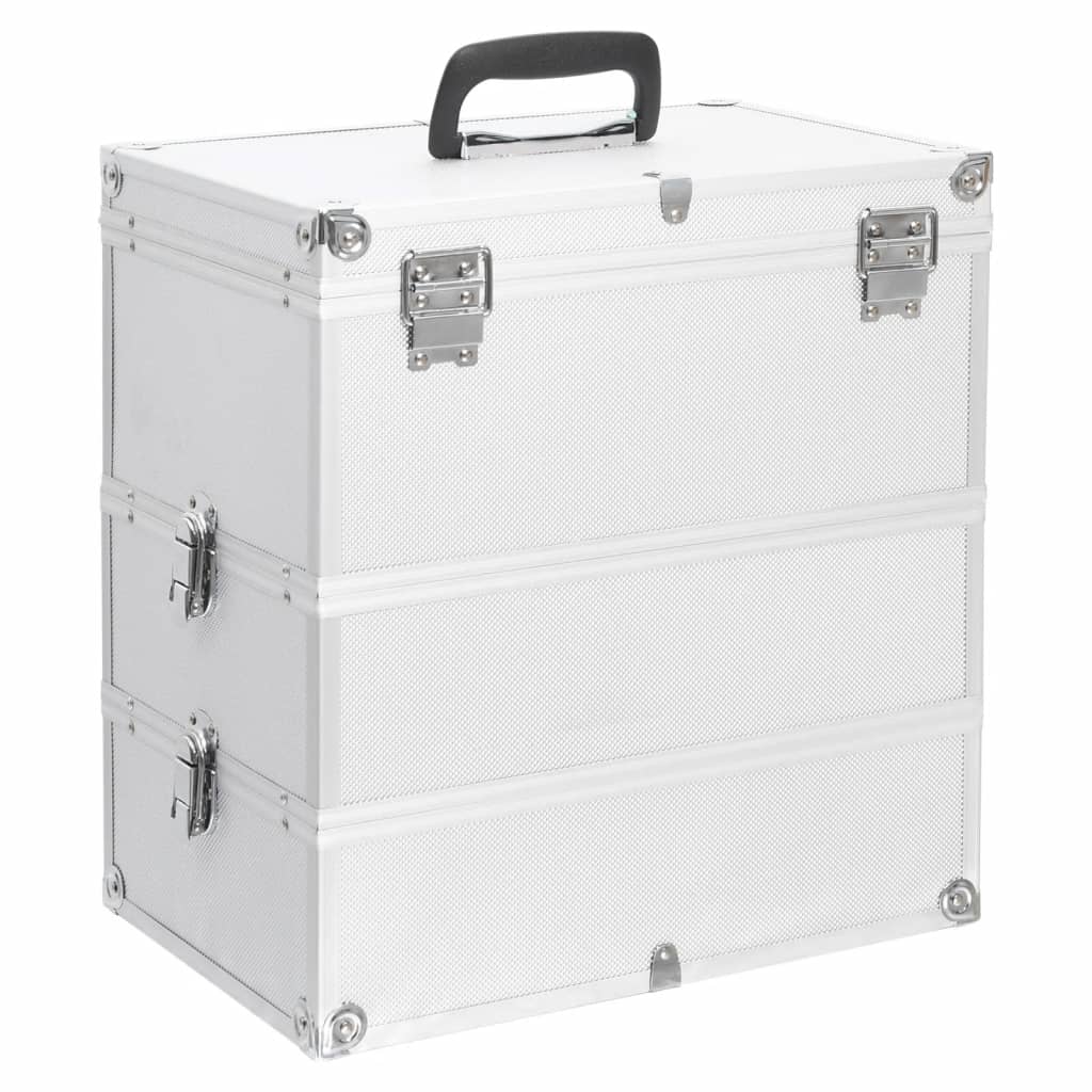 Cosmetic case 37x24x40 cm silver aluminum
