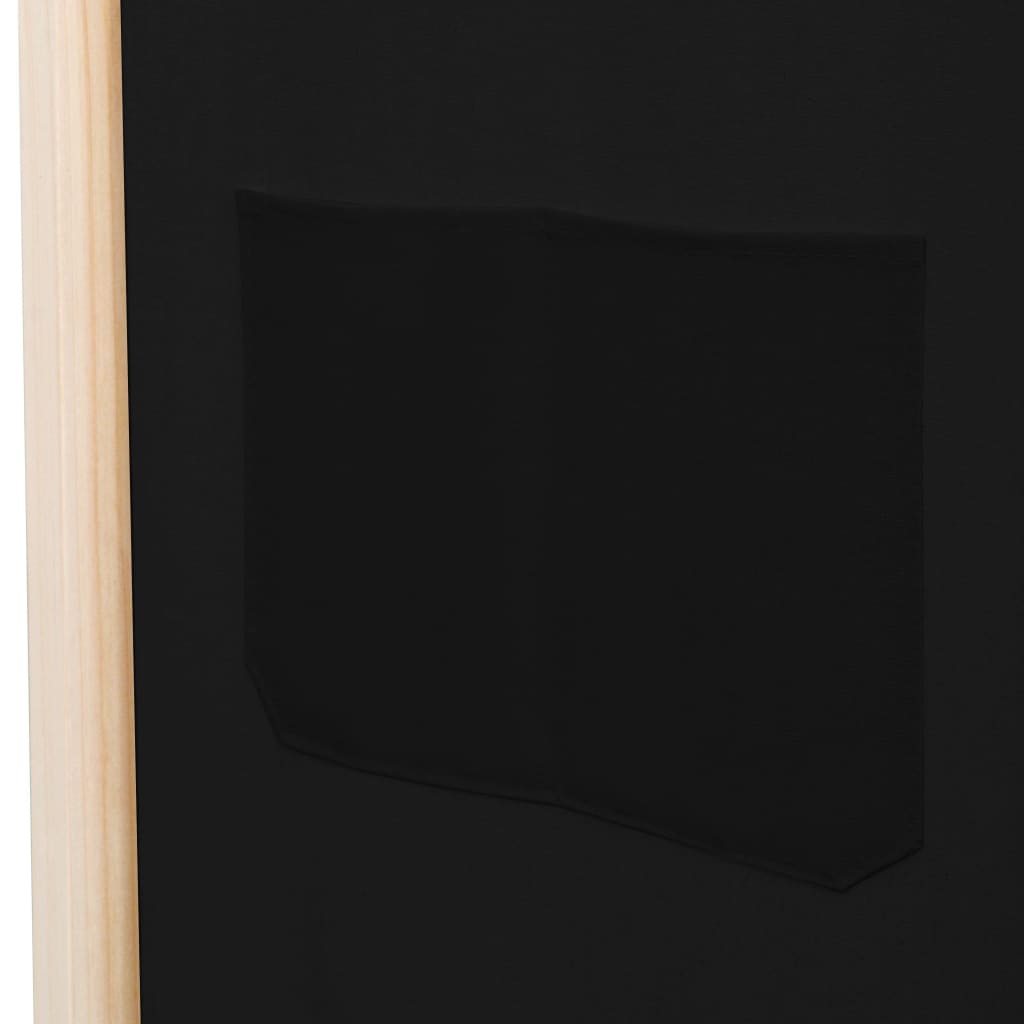 6-part room divider black 240 x 170 x 4 cm fabric