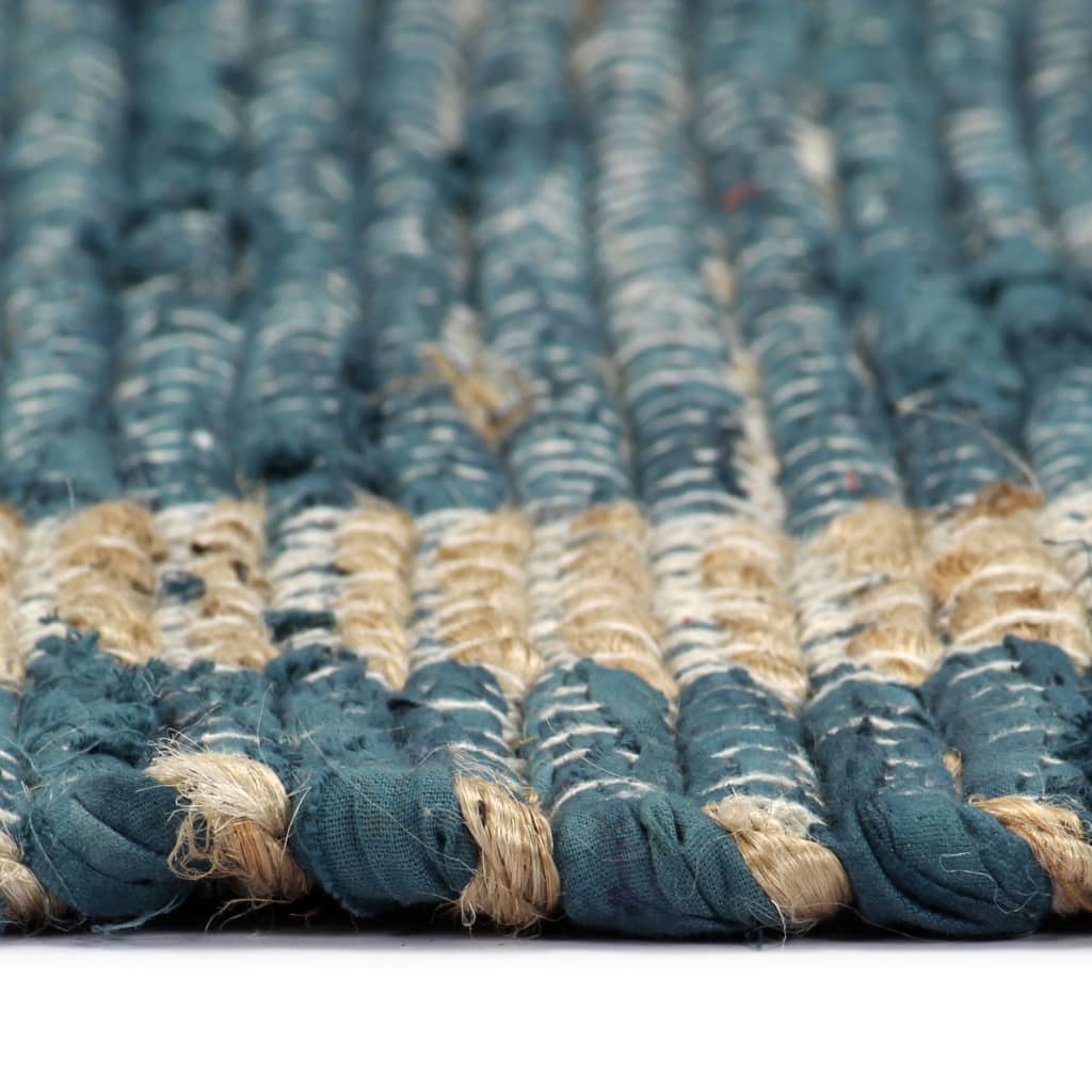 Rug Handmade Jute Blue 120x180 cm