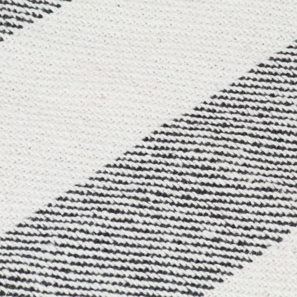 Throw cotton stripes 220x250 cm anthracite