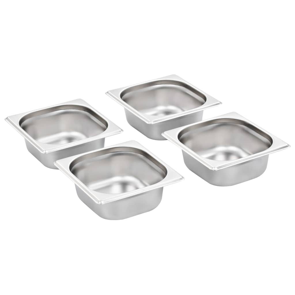 Gastronorm containers 12 pieces GN 1/6 65 mm stainless steel