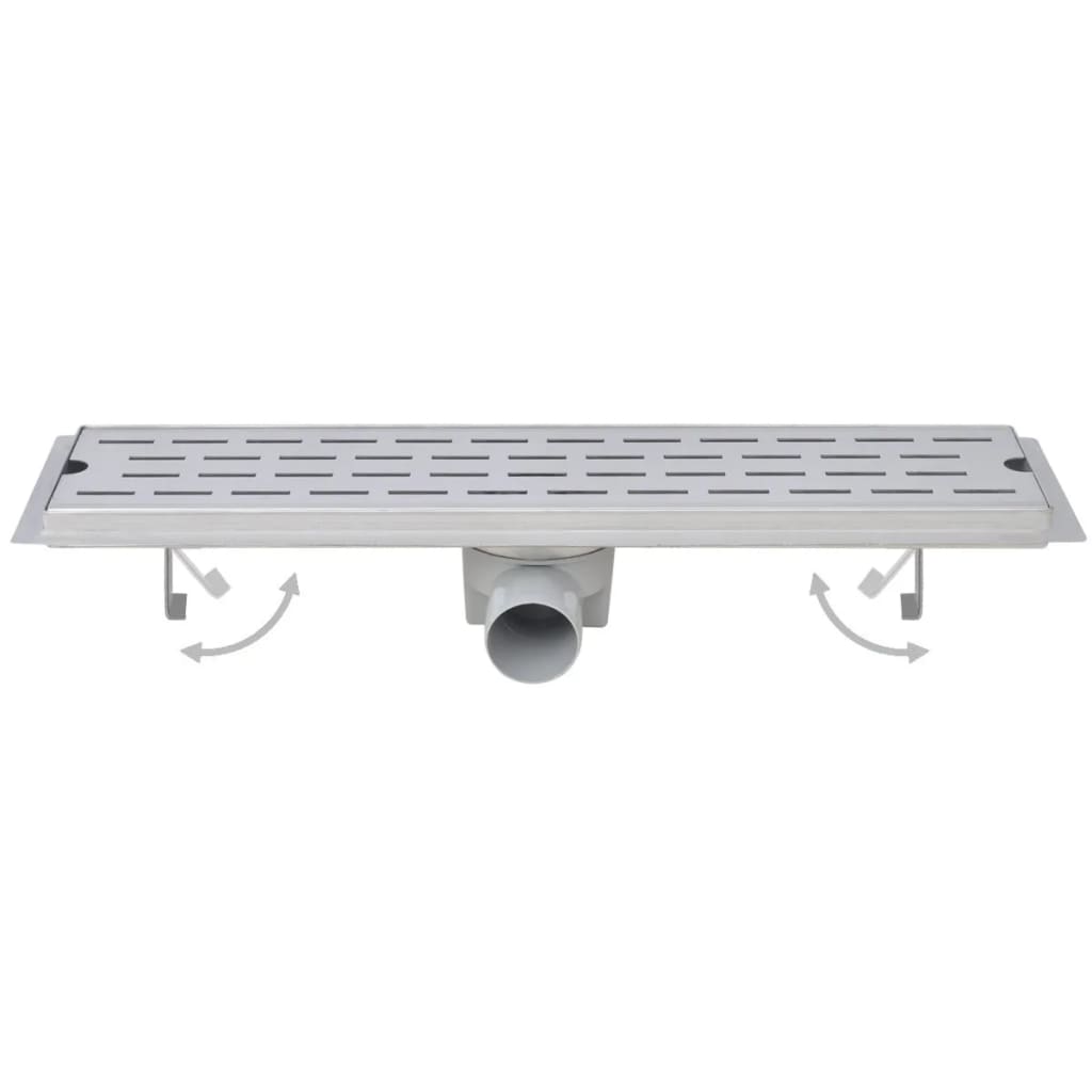 Linear shower drains 2 pcs lines 830 x 140 mm stainless steel