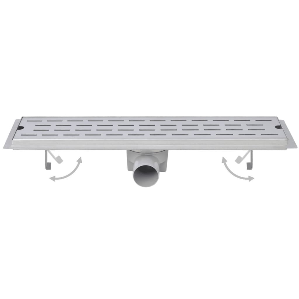 Linear shower drains 2 pcs lines 930 x 140 mm stainless steel
