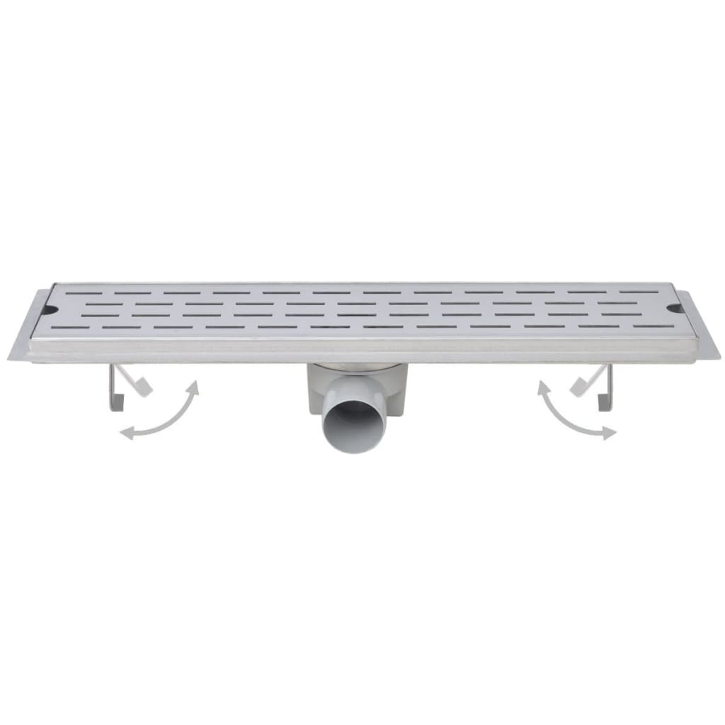 Linear shower drains 2 pcs. Waves 630 x 140 mm stainless steel