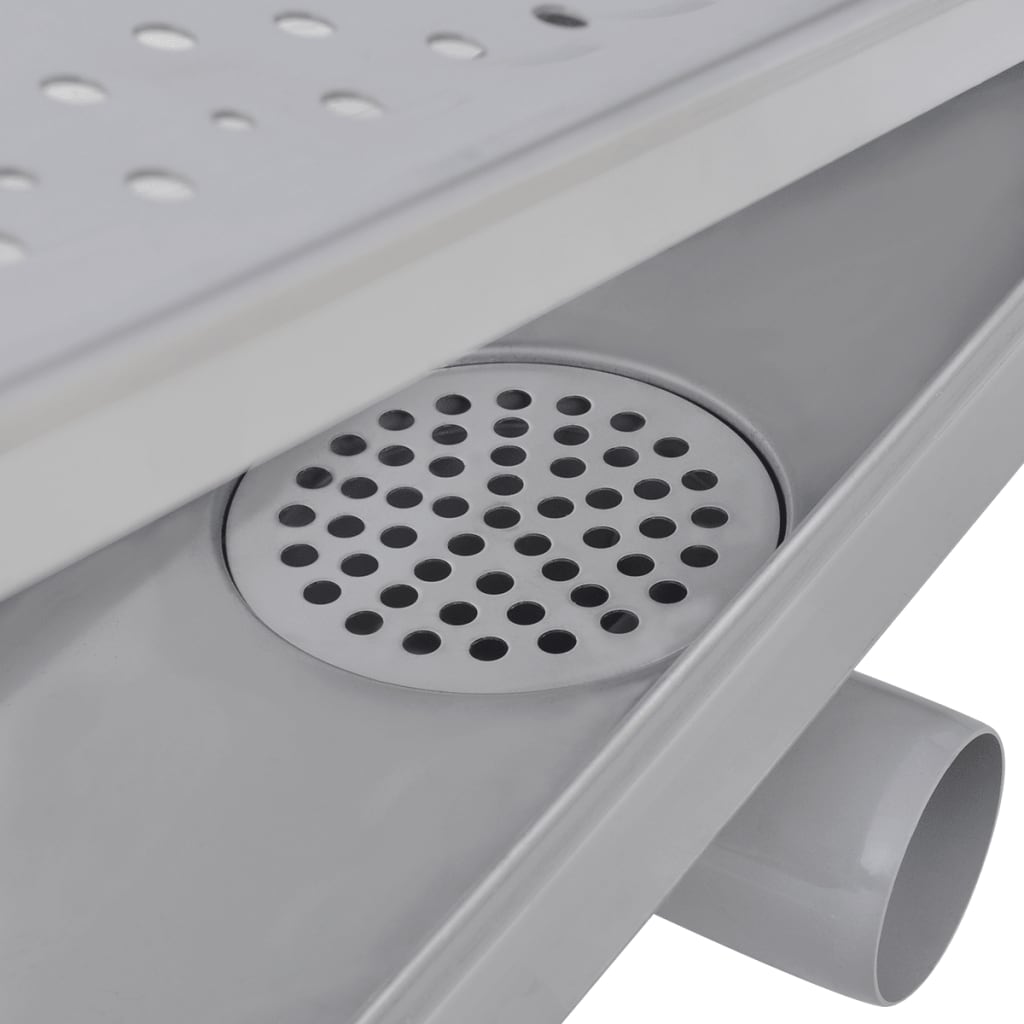 Linear shower drains 2 pcs bubbles 630 x 140 mm stainless steel