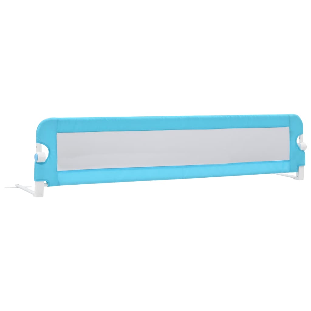 Toddler bed guard blue 180x42 cm polyester