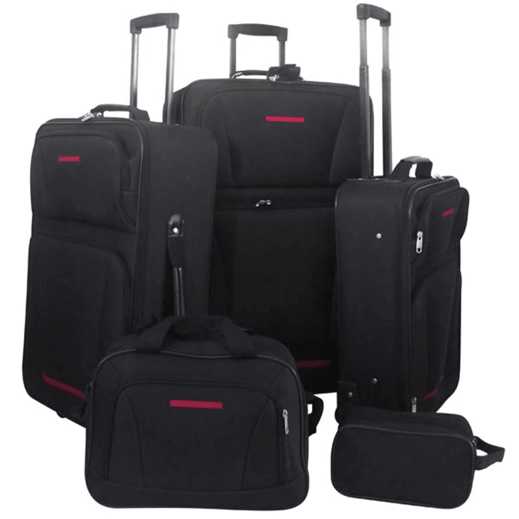 Travel set suitcase set 5 pieces black