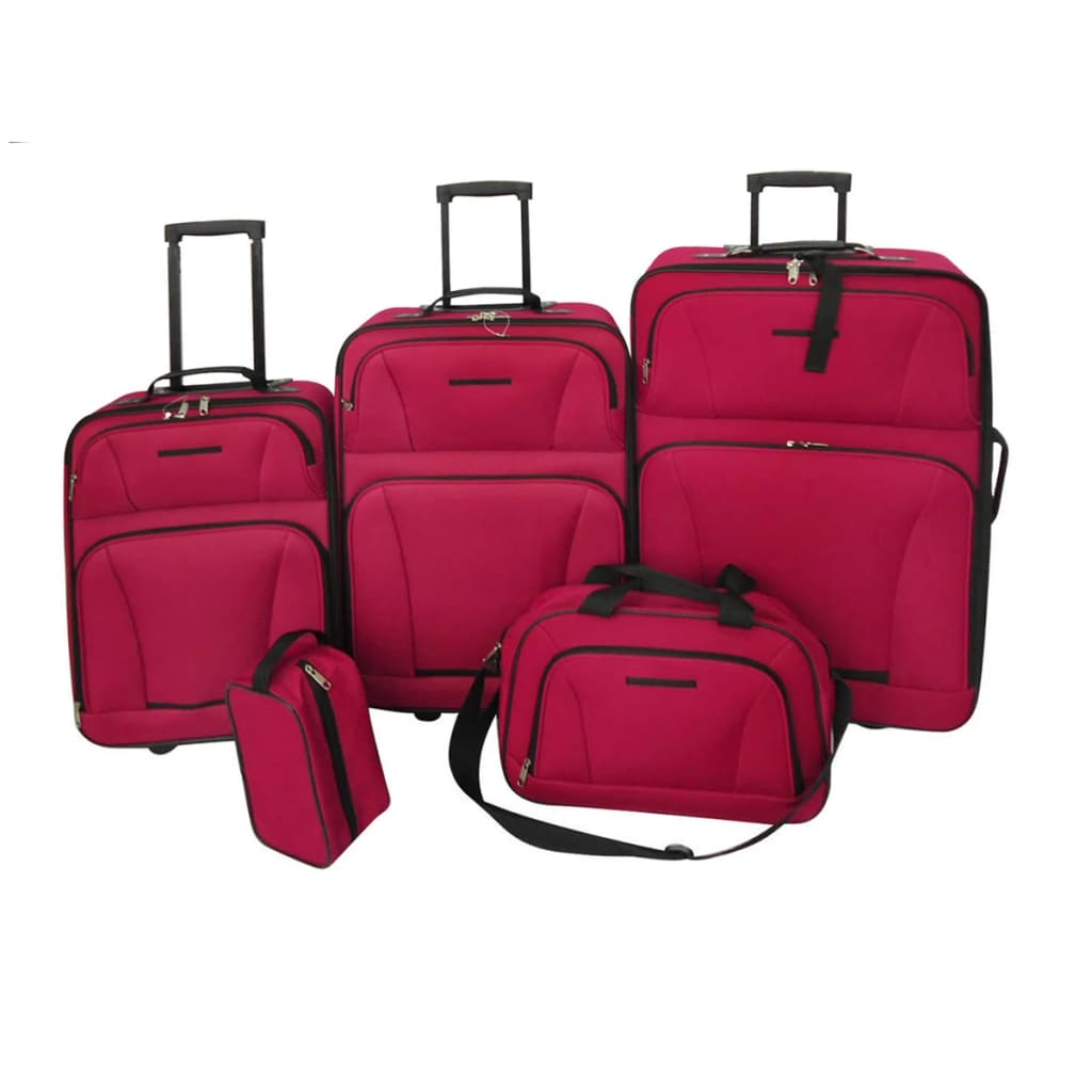 Travel set suitcase set 5 pieces red