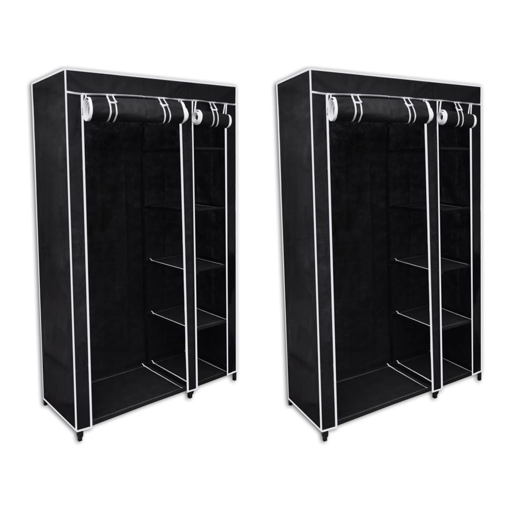 Fabric cabinets 2 pcs. Black