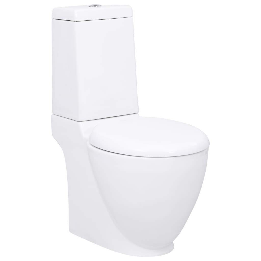 Ceramic toilet horizontal finish white