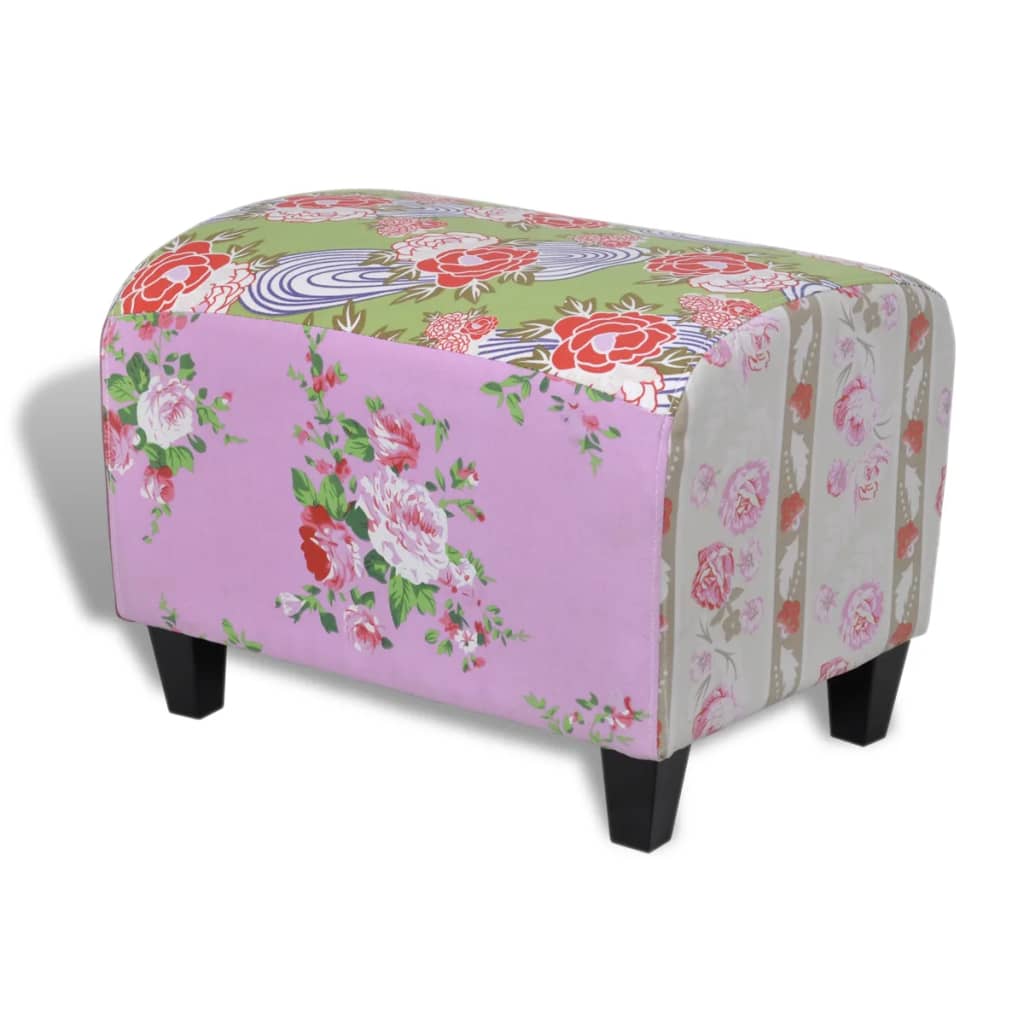 Footstool stool stool upholstered stool colorful patchwork