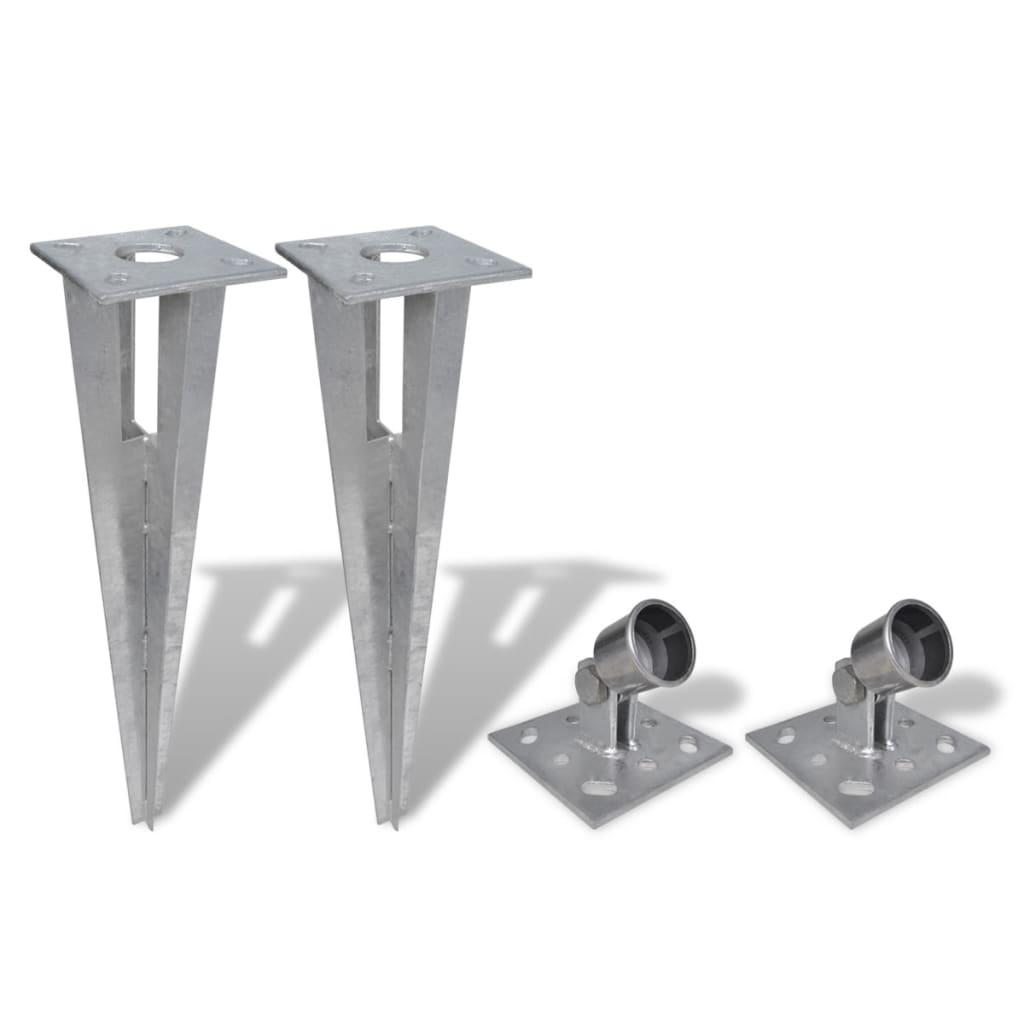 Ground anchor and strut plate 2 pieces steel