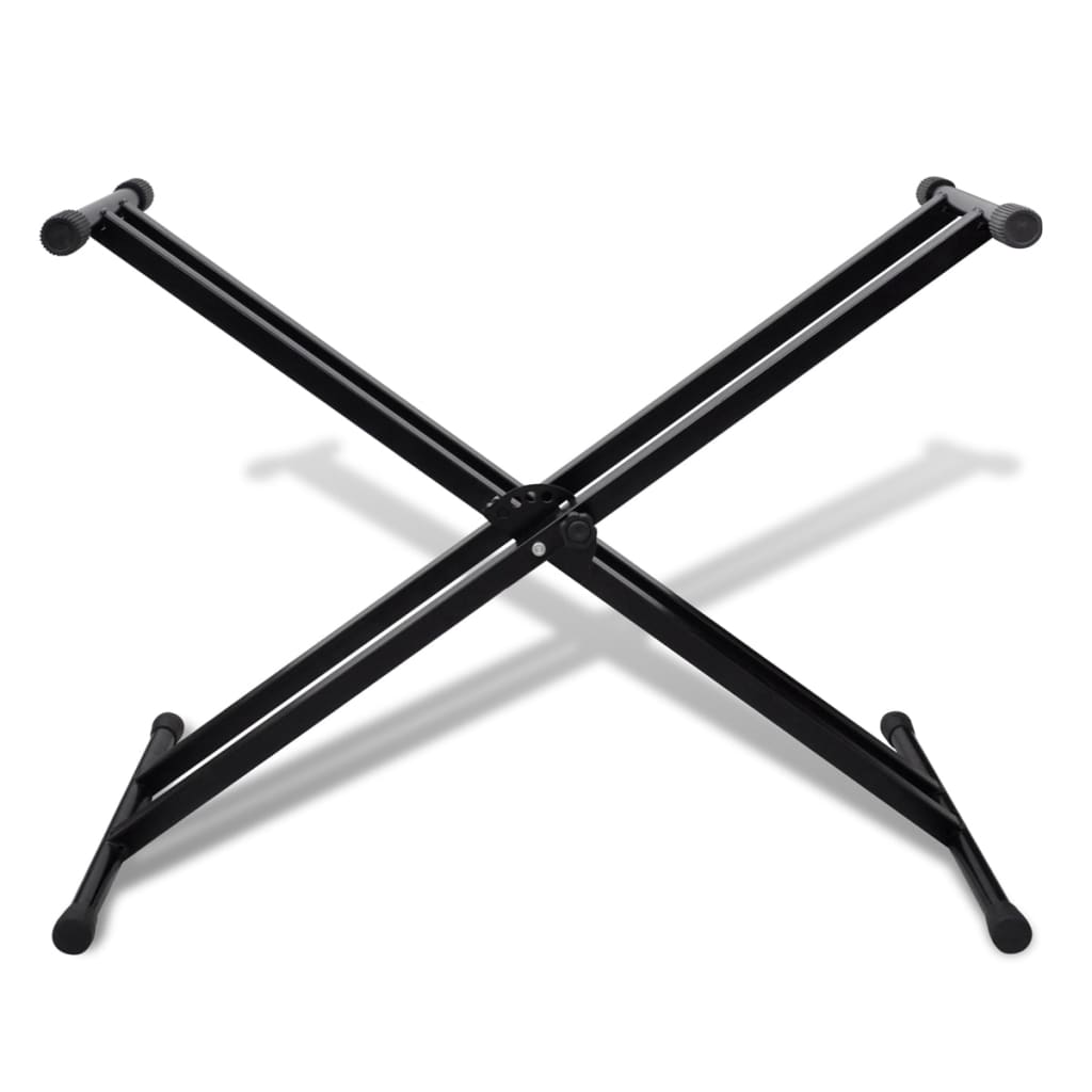 Adjustable double-stiffened keyboard stand X-frame