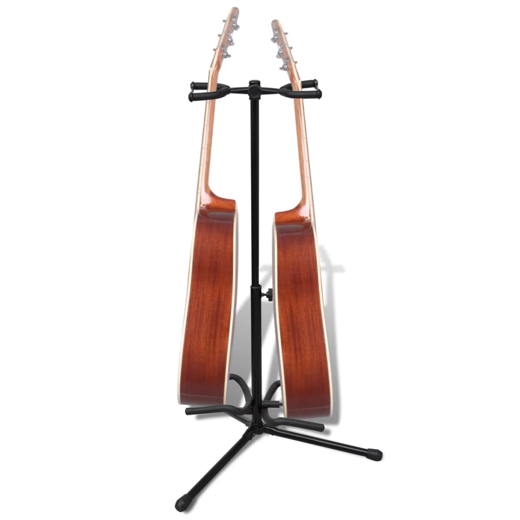 Adjustable Double Guitar Stand Foldable Instrument Rack