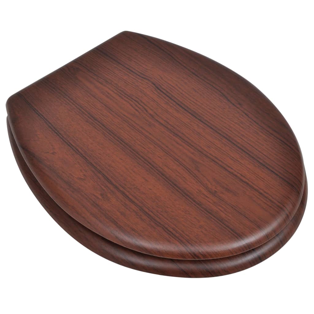 Toilet seat MDF lid simple design brown