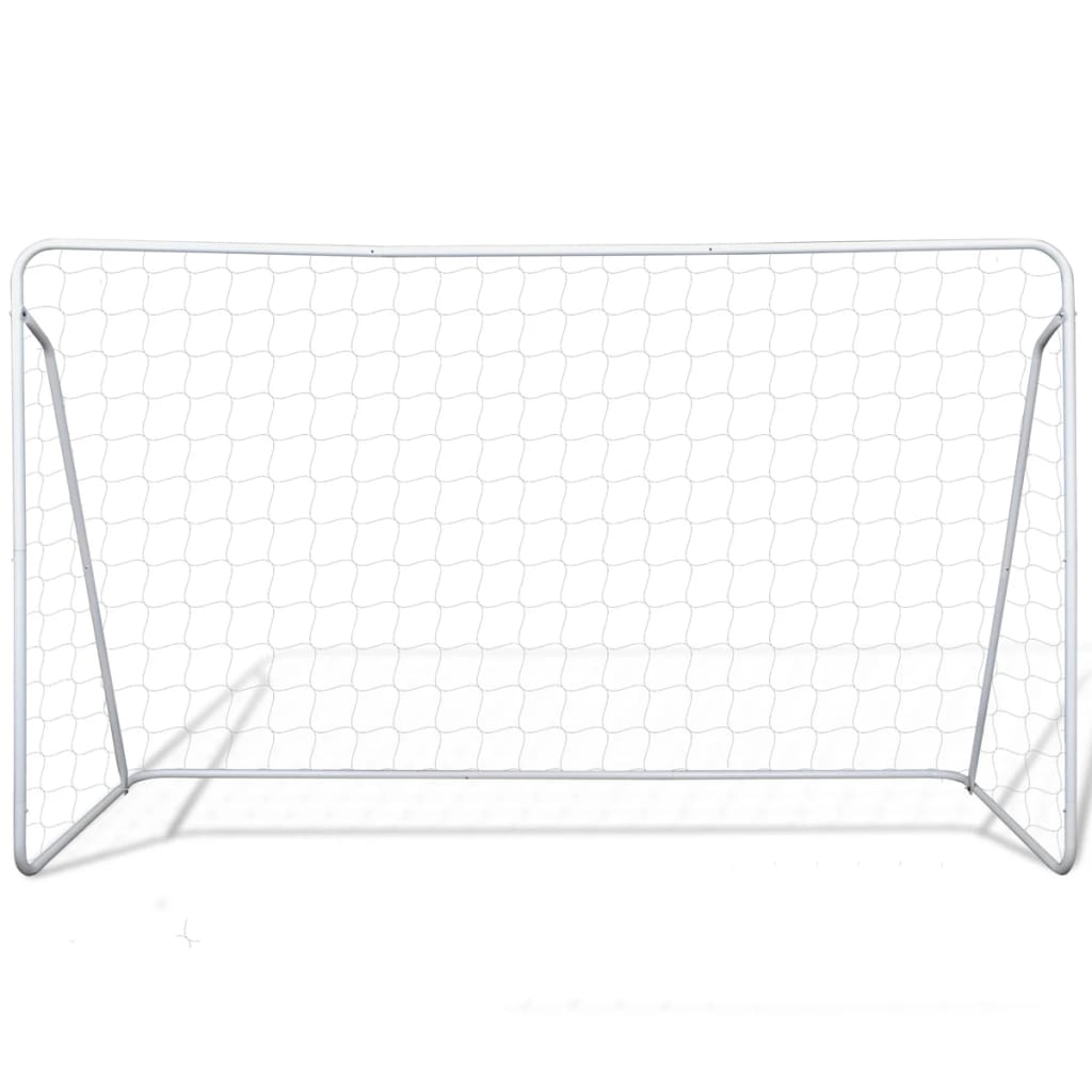 Mini football goal post net set steel 240 x 90 x 150 cm