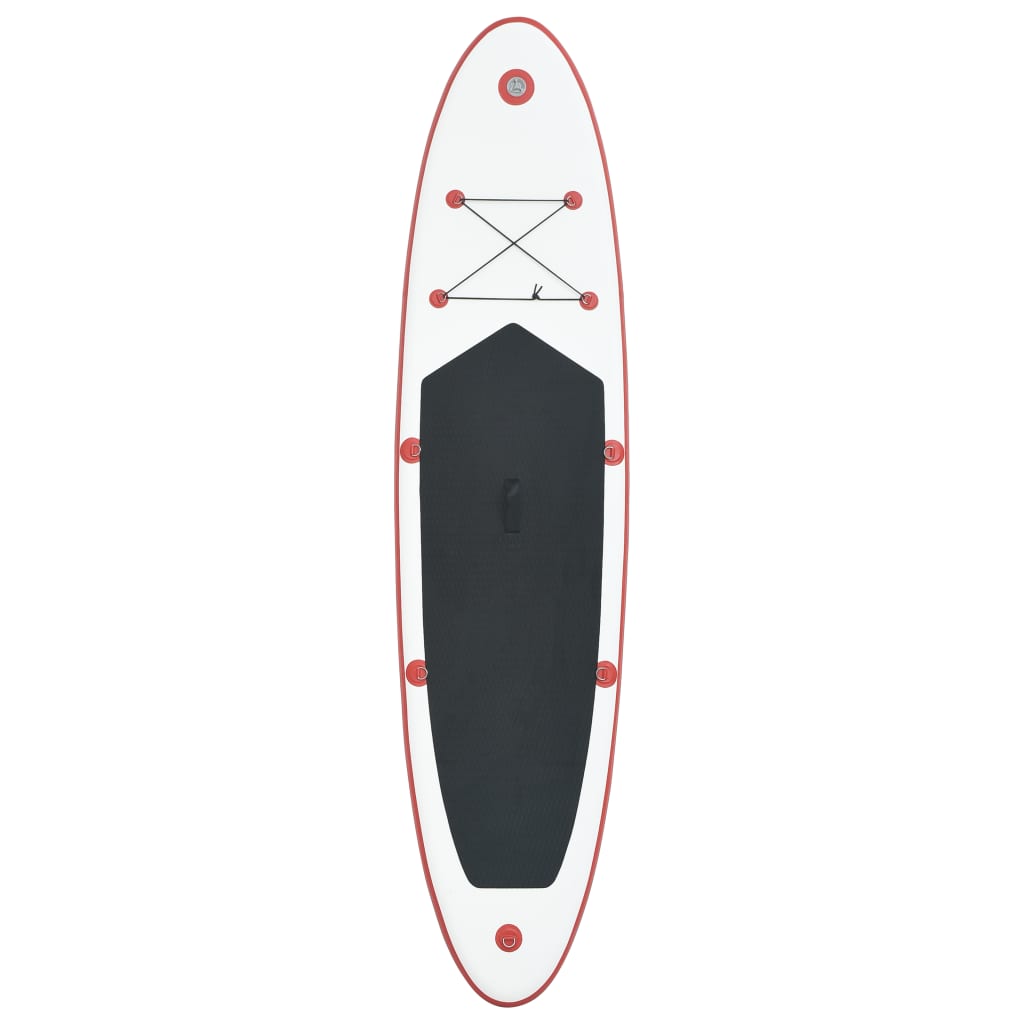 Stand Up Paddle Board SUP Aufblasbar Rot und Weiß