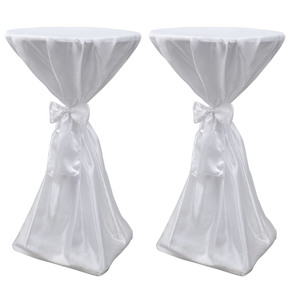 2 x table cover bar table cover white 70 cm