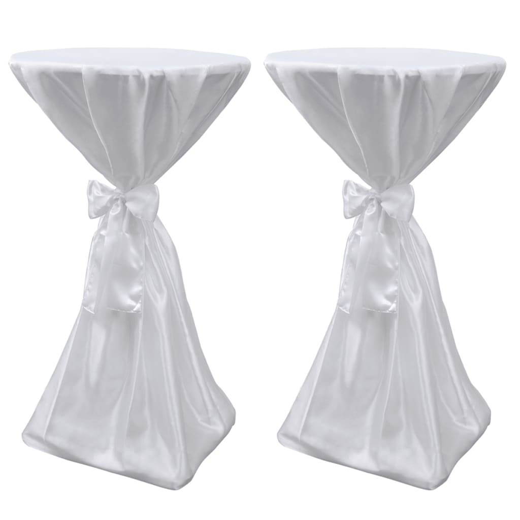 2 x table cover bar table cover white 80 cm