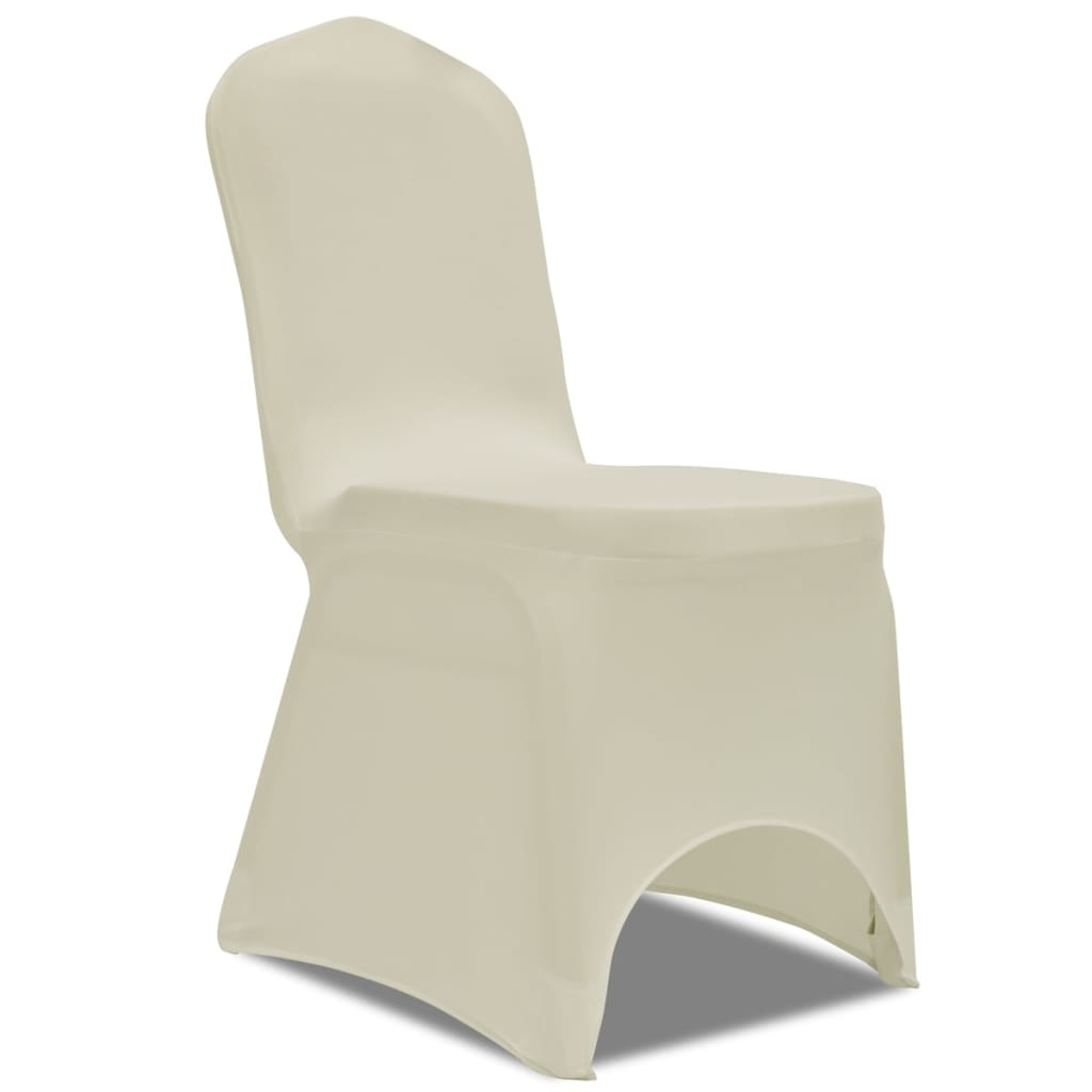 6 x chair covers stretch covers cream colored