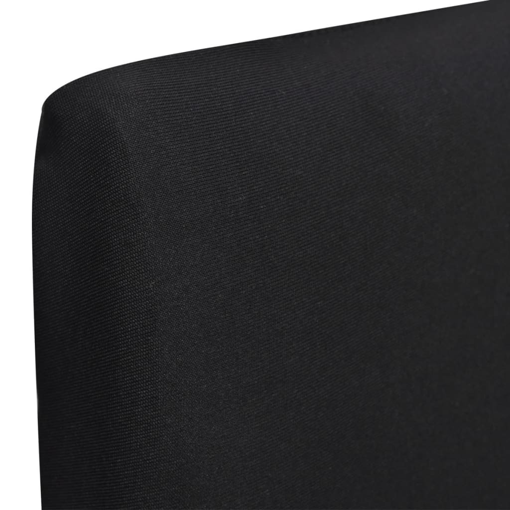 Pack of 6 Black Chair Covers Straight Stretchable