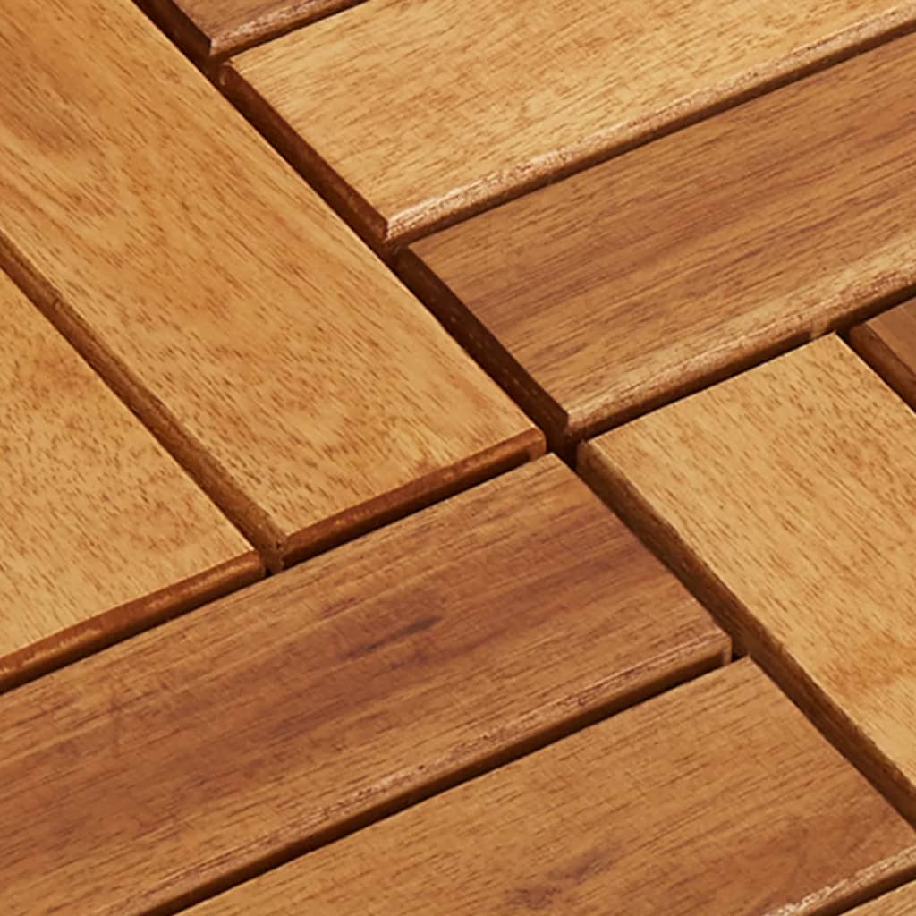 10 x Acacia wood tiles 30 x 30 cm
