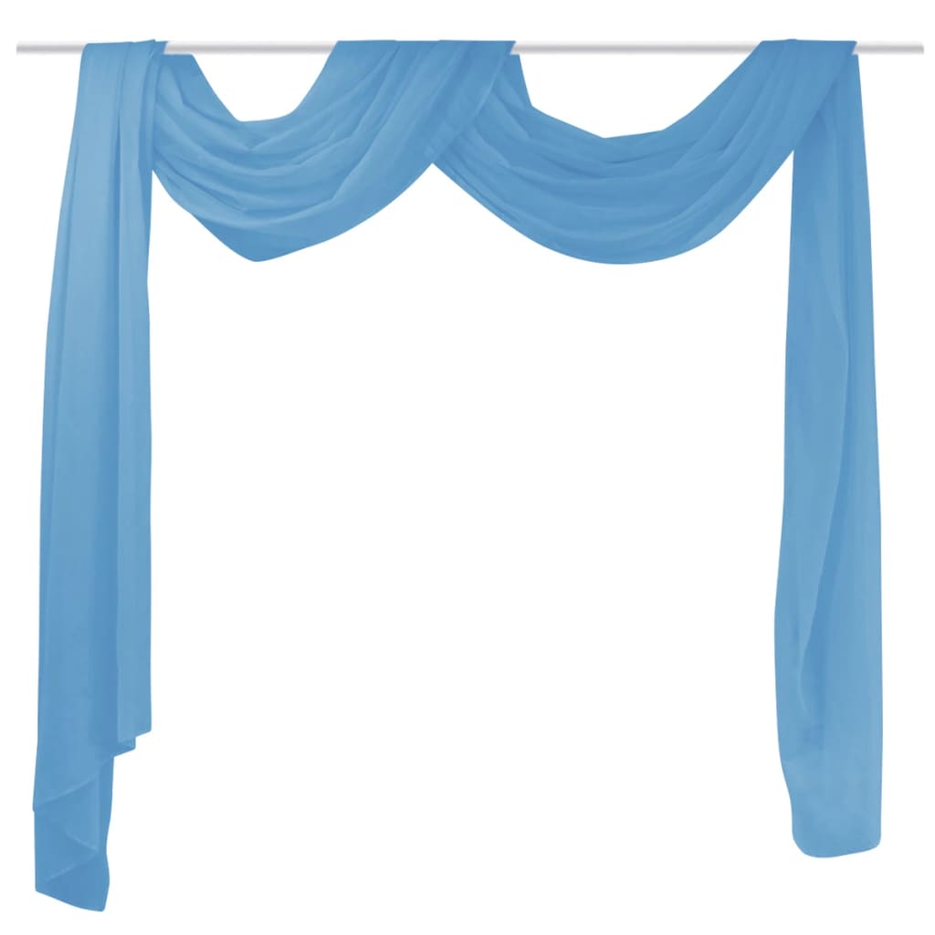 Thin voile valance 140 x 600 cm turquoise