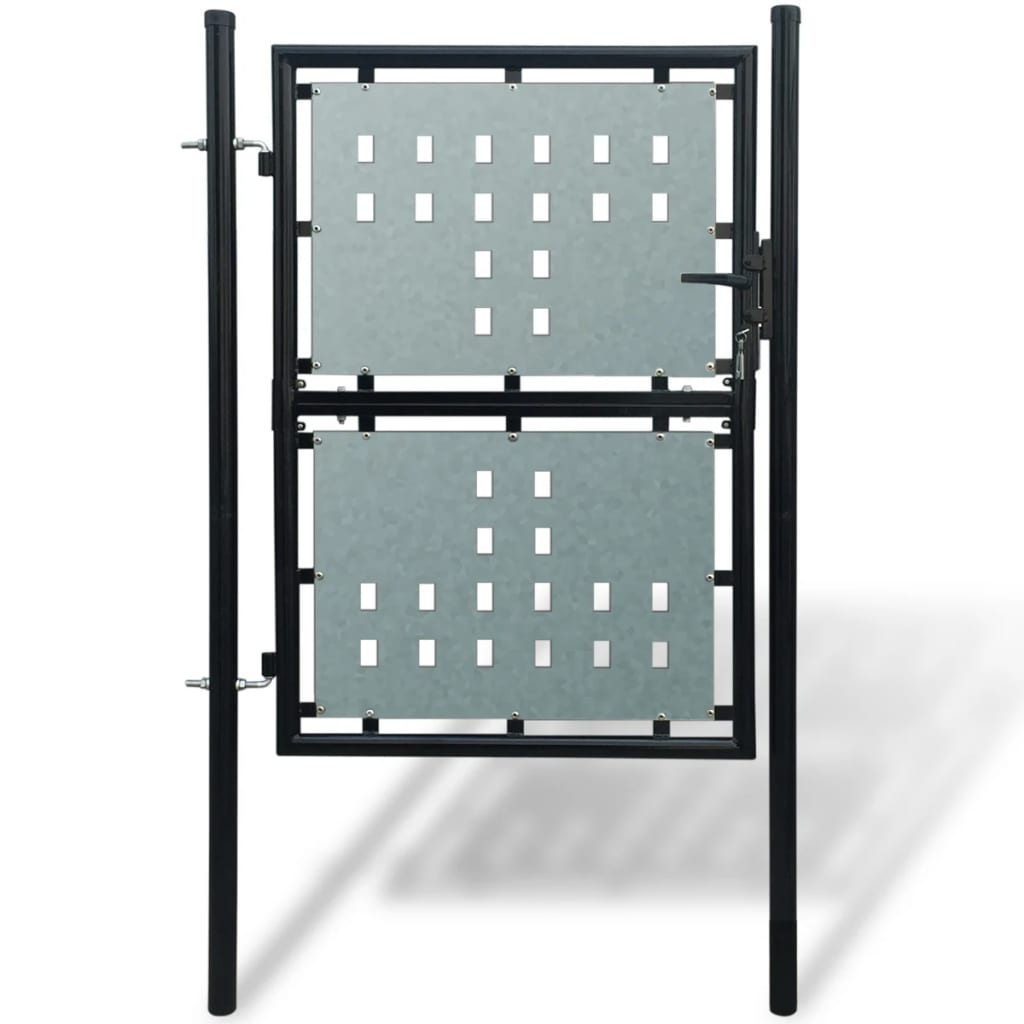 Fence gate (single gate) black 100x250 cm