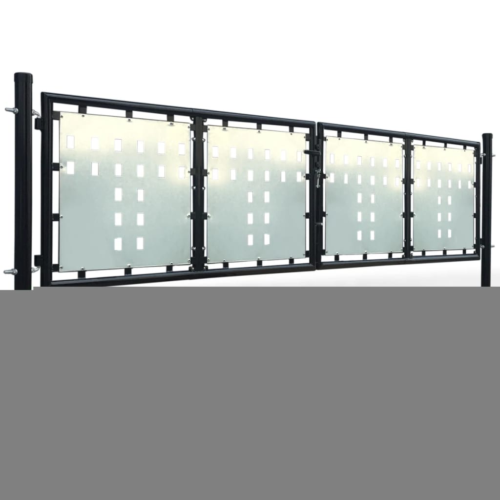 Fence gate (single gate) black 300x150 cm