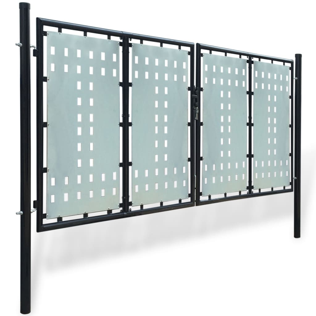 Fence gate (single gate) black 300x175 cm