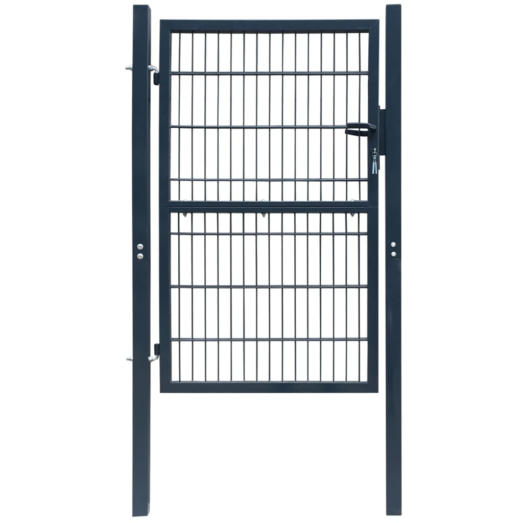 2D fence gate (single gate) anthracite gray 106x170 cm